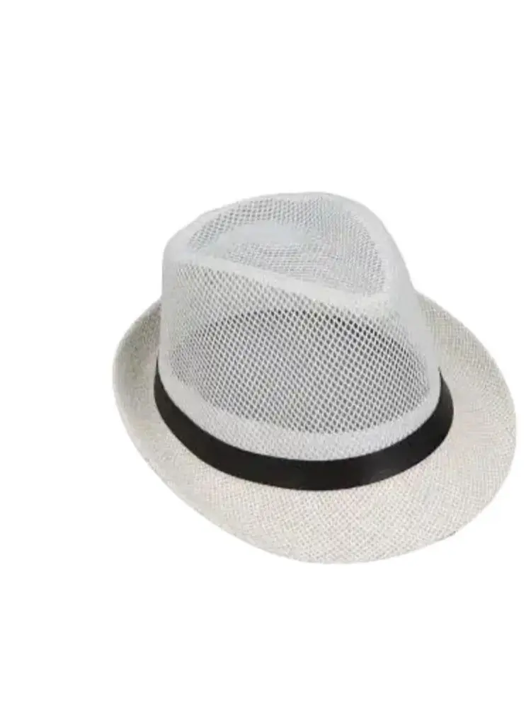 10pcs/lot fashion style man casual breathable jazz hat male solid summer beach jazz sun hat