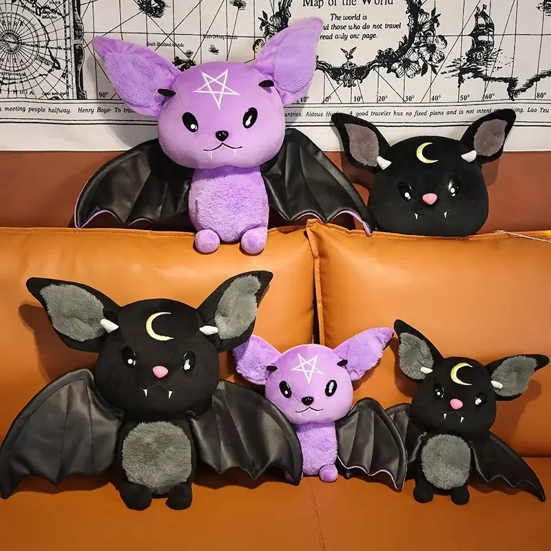 

Cute Dark Series Bat Doll Halloween Simulated Plush Toys Exquisite Party Decorate Household Atmosphere Ornaments Festival Gifts