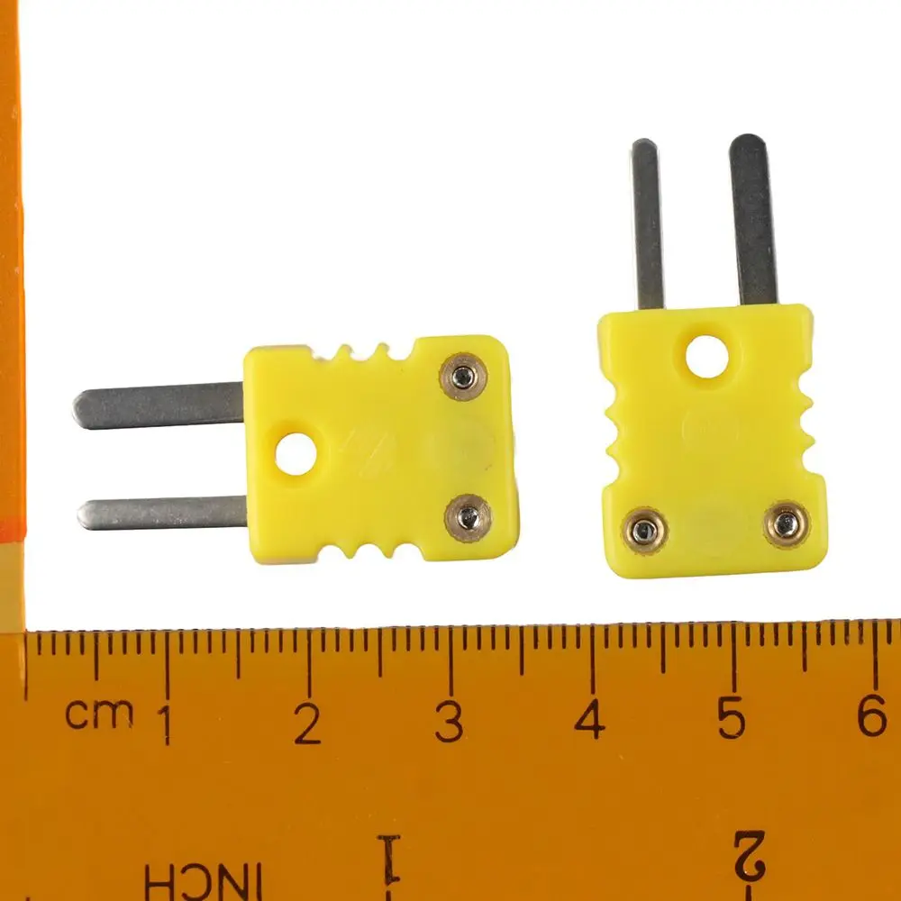 2 шт. желтый разъем термопары типа K-200-1300 ℃   Пластиковые переходники для разъемов проводов термопары