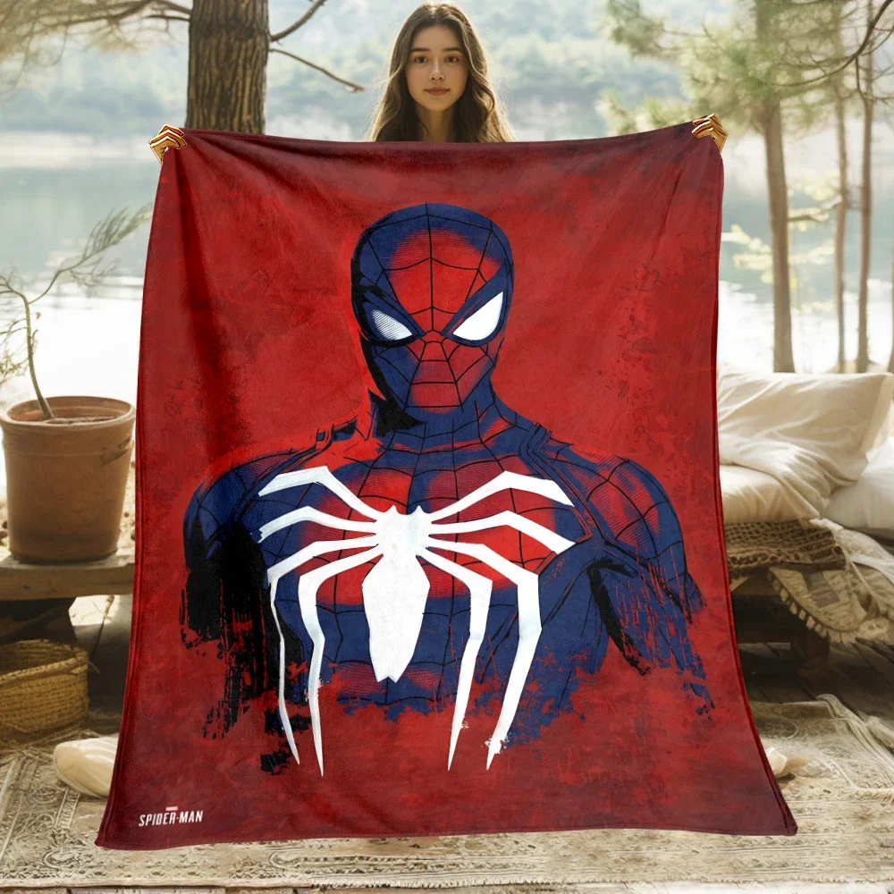 Marvel Spider Man thin blanket, Lightweight Flannel Throw for Sofa,Bed,Travel,Camping,Livingroom,Office,Couch,Chair and Bed