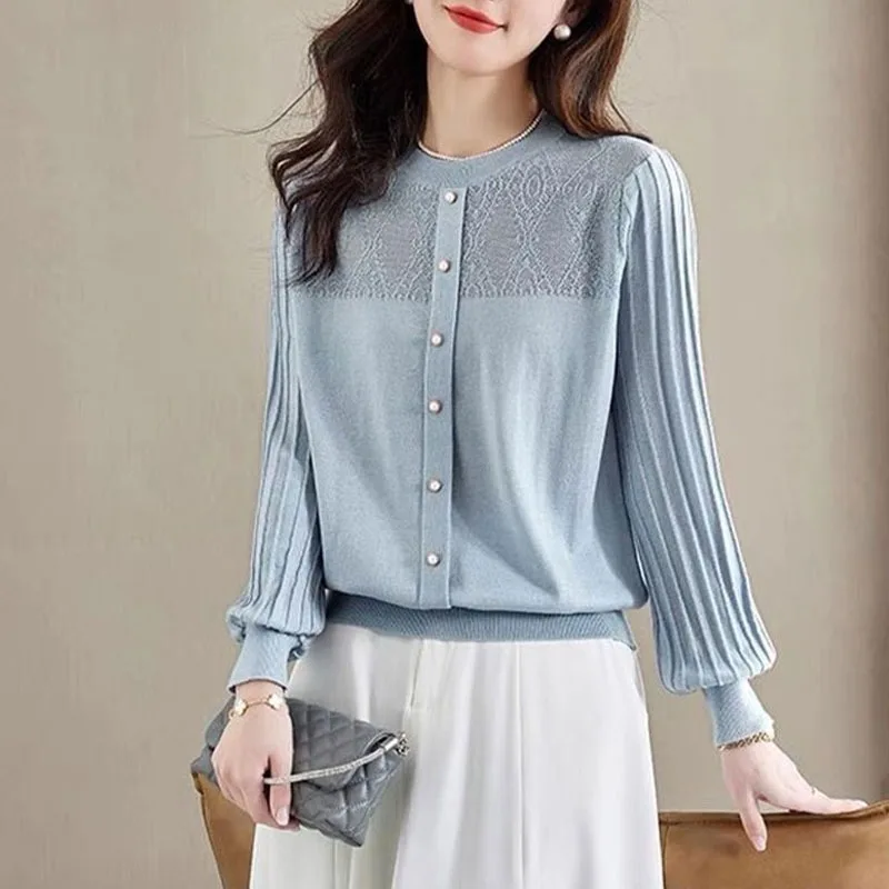 

Красивая трикотажная основа Bubble Sve Ice Silk, женская весенне-осенняя Agel Faionable, свободная посадка, длинная смесь хлопка све