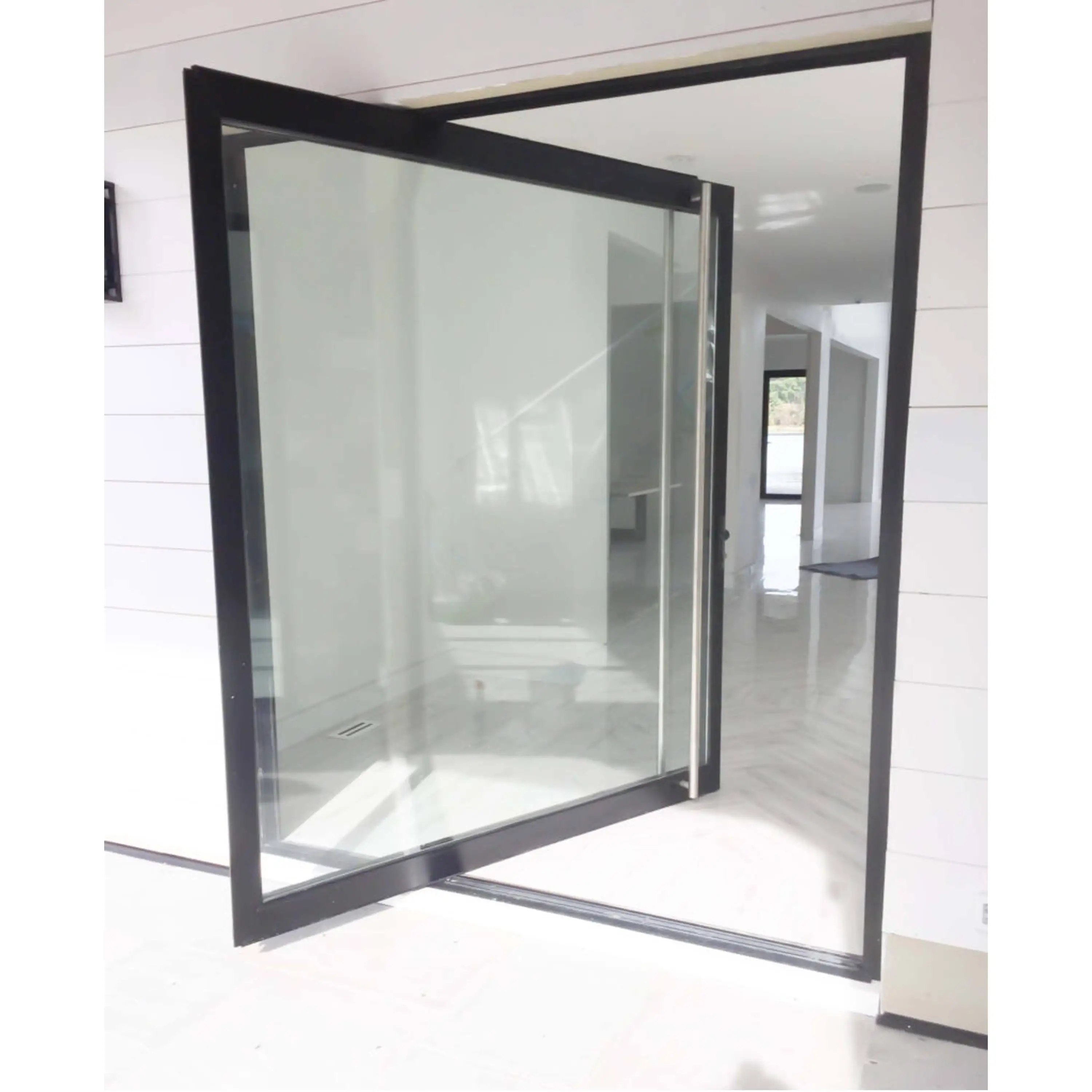 Household Large Size Anti Theft Revolving Door Hurricane Impact Resistant Heavy Duty Pivot Doors Panoramic Aluminum Glass Doors