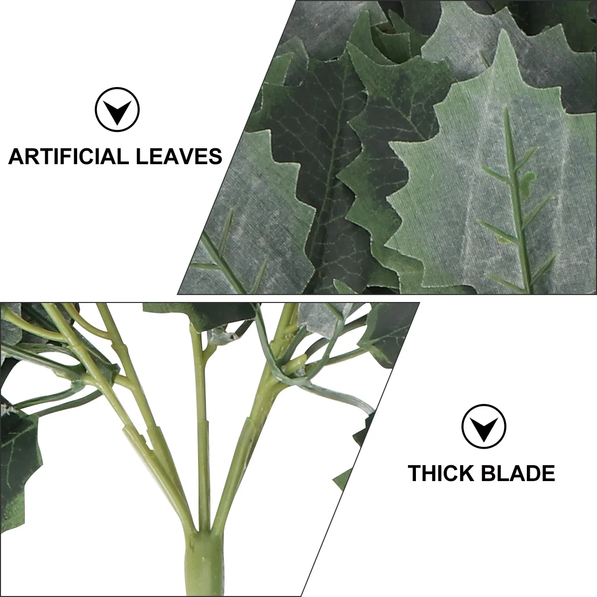 

1Pcs Simulated Leaf Branch Artificial Christmas Leaves Plastic Decor for Home Office Shelf Desktop Flower Arrangement