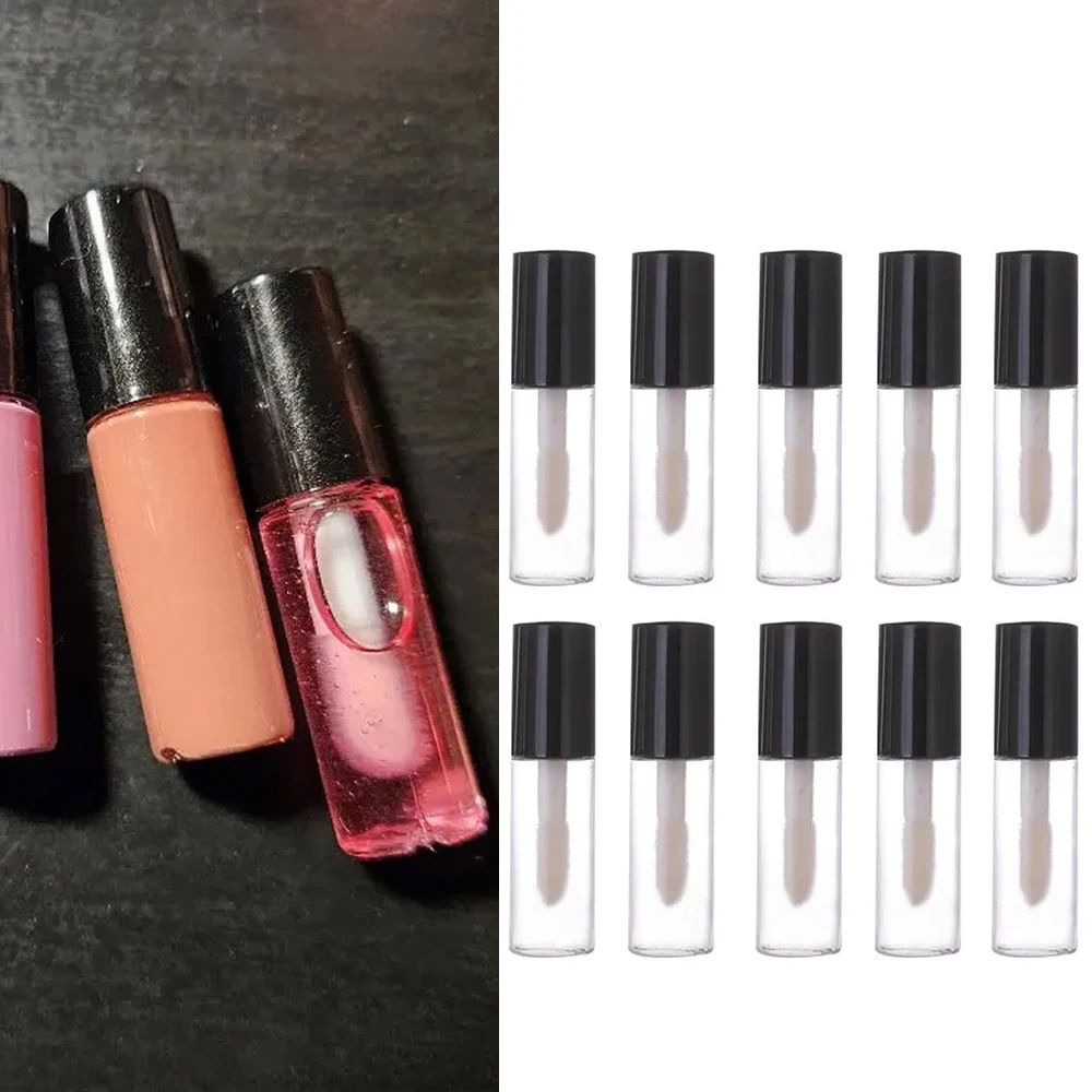 Tubos de Brillo Labial Vacíos, Botellas de Plástico Recargables, 10 Piezas/5 Piezas, Envase para Brillo Labial Líquido, Mini Botella de Muestra