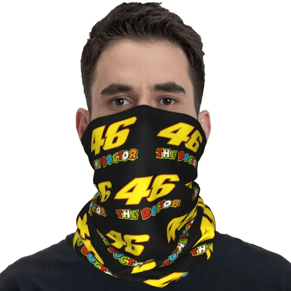 Motorsports Rossied Motorcycle 46 Balaclavas Neck Gaiter Cooling for Outdoor Activities Motorcycle Riding Bandana Face Scarf