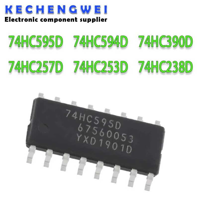 10PCS 74HC595D SOP16 74HC595 SOP SN74HC595DR 74HC594D 74HC594 74HC390D 74HC390 74HC257D 74HC257 74HC253D 74HC253 74HC238D