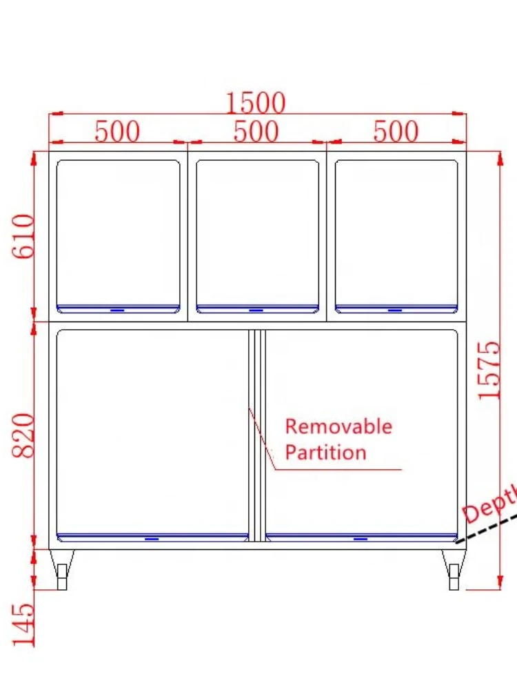 l Hospitalization Stainless Steel Cages With Five Space Include Floor Grid And Waste Tray