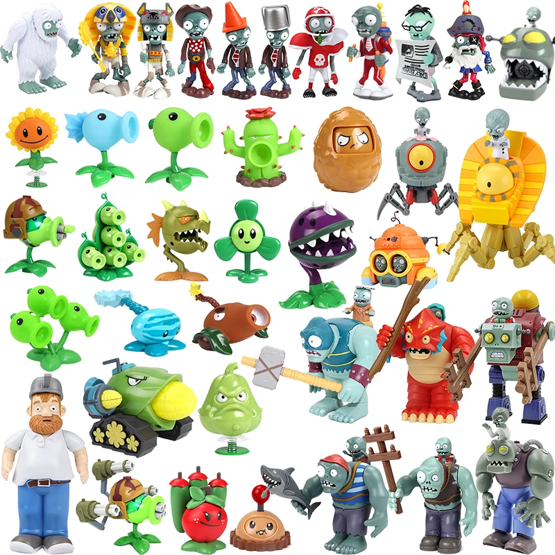 Toys Plants vs. Zombies Figures Action Dolls Gargantuar Peashooter Sunflower Conehead Bucket Zombie for Children Gifts Christmas