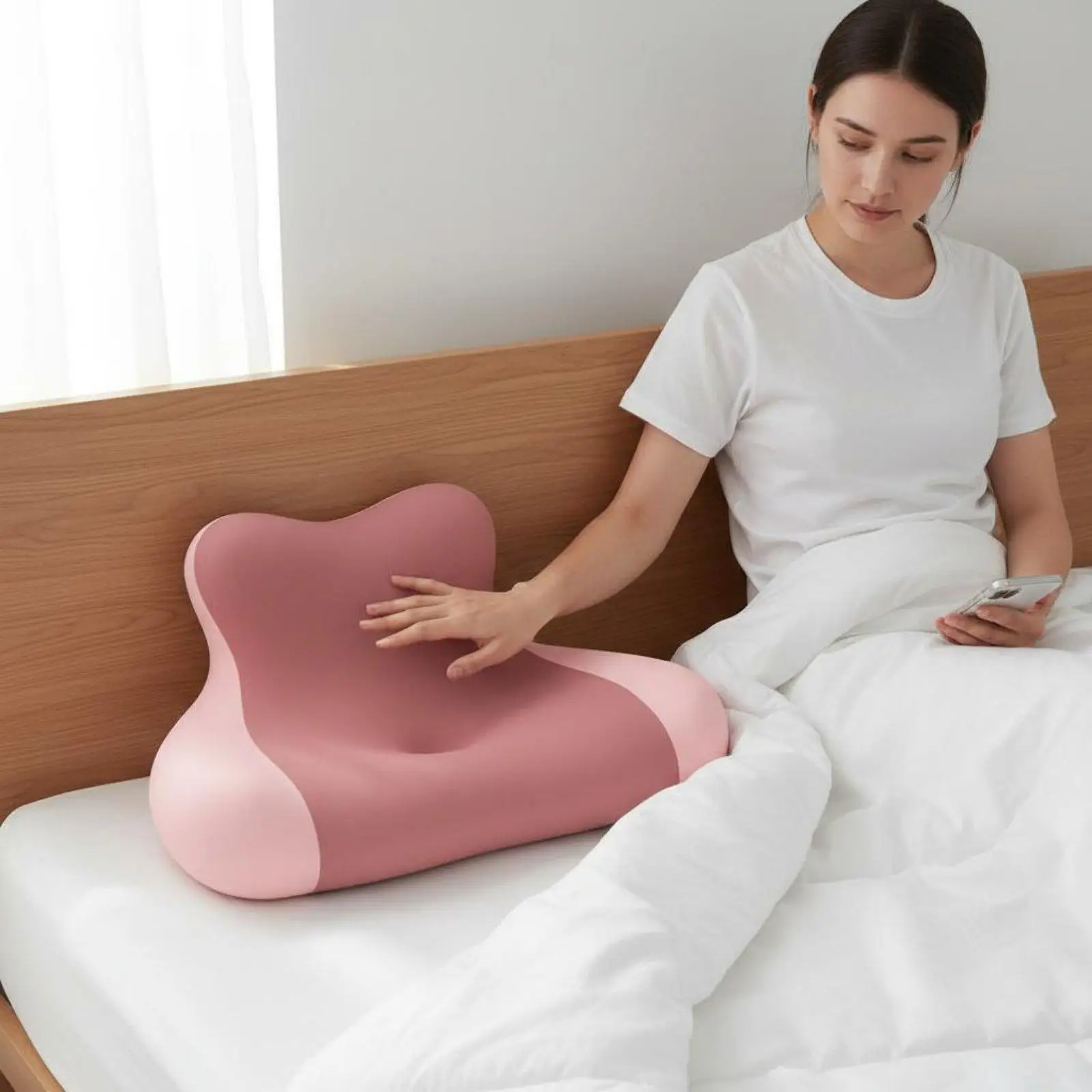 Multi-functional Memory Foam Pillow Orthopedic Sleep Support Cushion for Prone Sleeping and Bedroom Comfort
