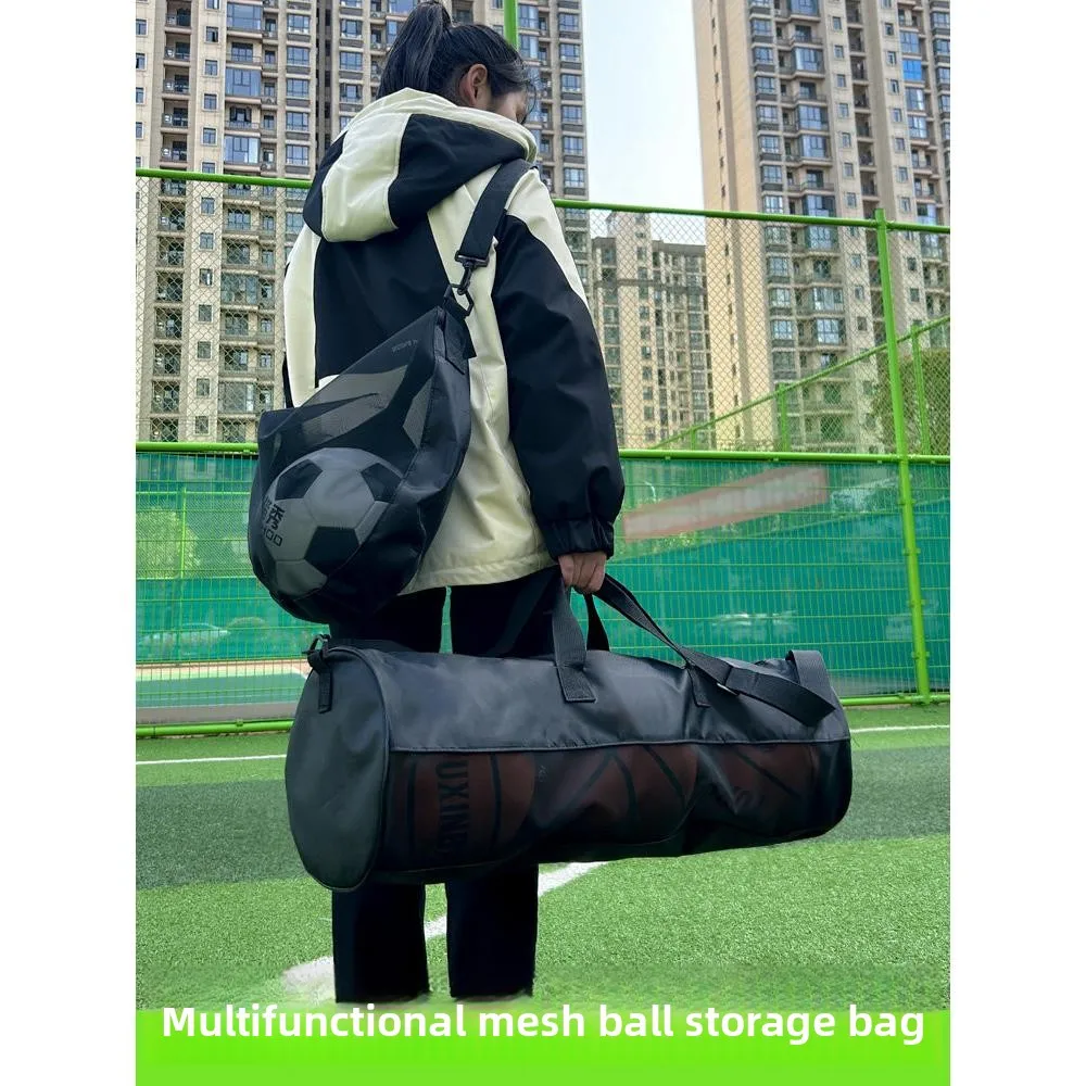 

Large Capaci Fooall Storage Bag Single oulder Slant Cross Net Cloth Ball Bag Sports Training Bapa Student Volleybal...