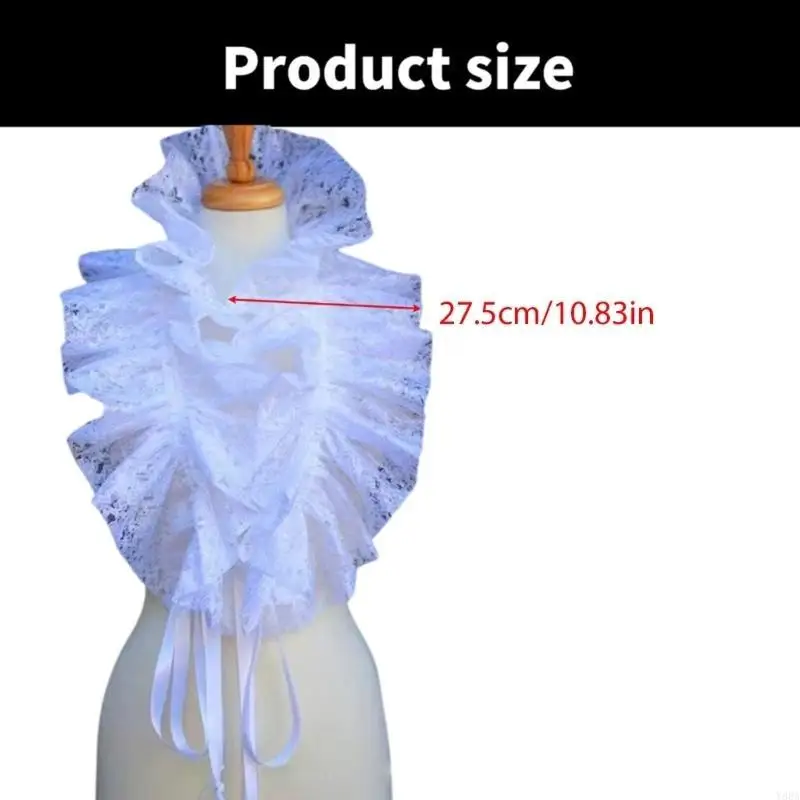 Y88A Vintage Vintage Victorian Ruffled Shrug Shawl