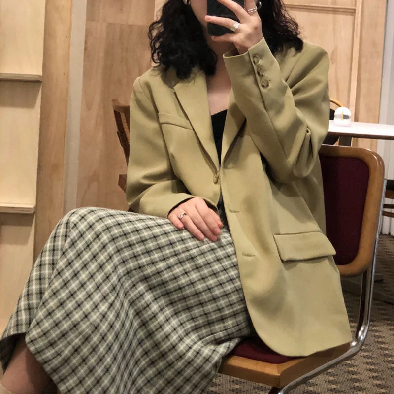 

Ladies Blazers High Quality Trendy Loose Outwear V Neck Bow Tie Pockets Streetwear Outwears Office Lady Winter Breasted Clothes