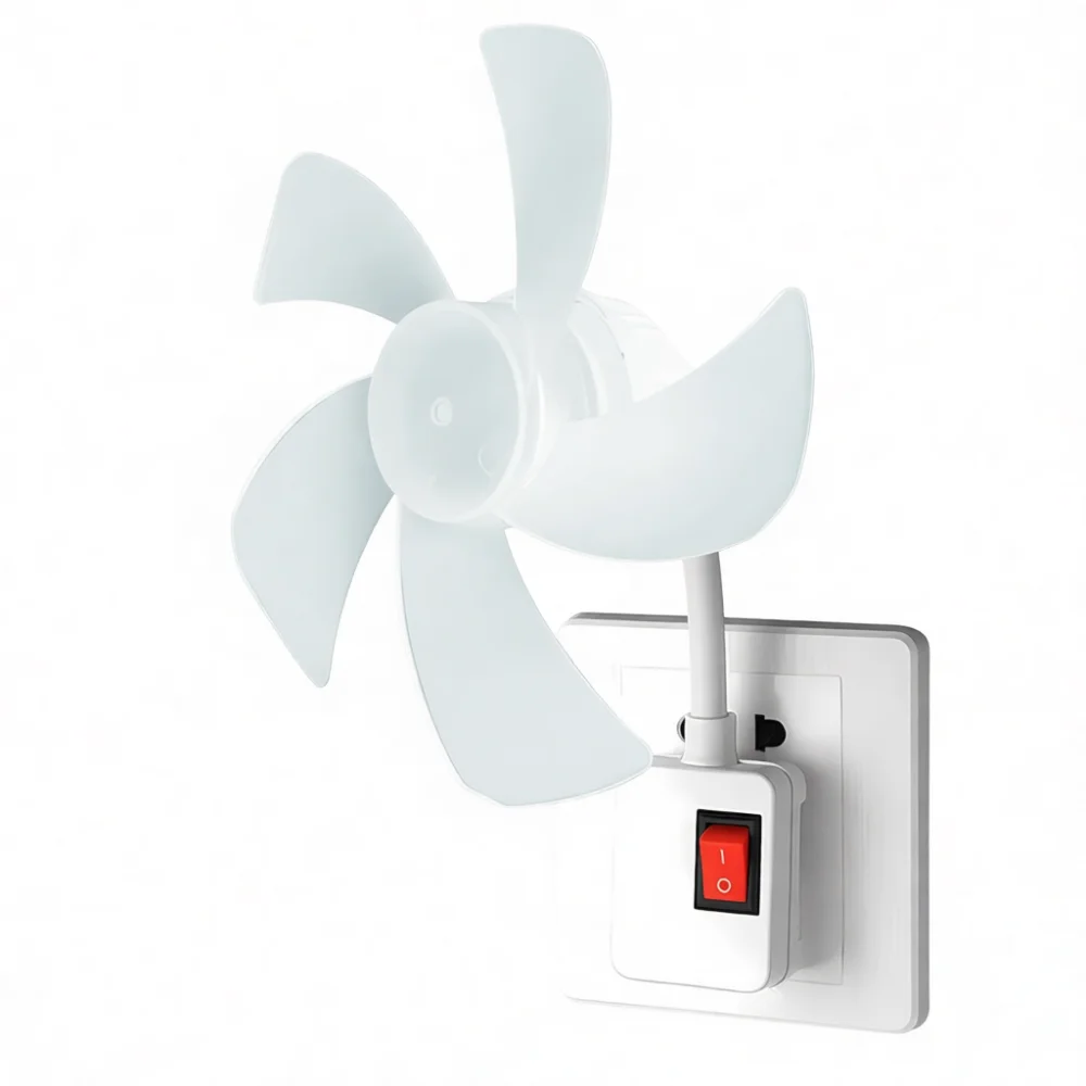 Modern Mini Ceiling Fan 5 Blades Electric Air Flow Cooler Compact Quiet Desktop Device Universal Plug In Cooling Fan