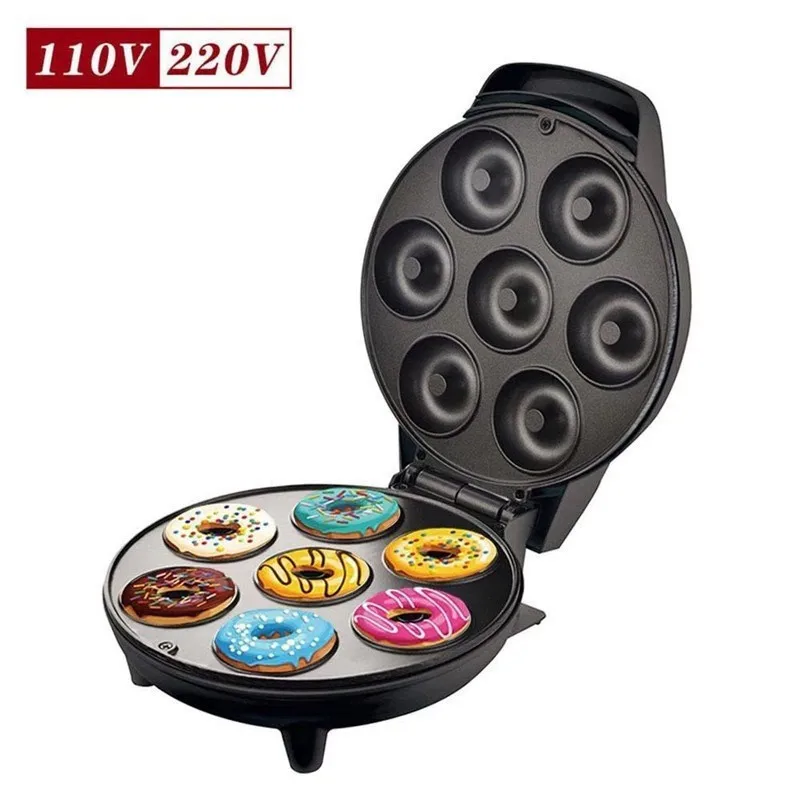 Donut Maker 1PC Cake Maker 7 Holes Mini Round Cake Household Breakfast Machine Children Homemade Snacks Cooking Appliances