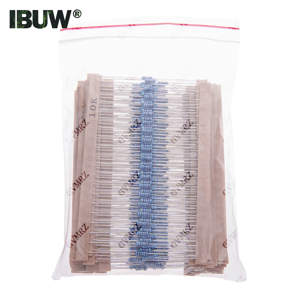 600PCS 30Values 1/4W Metal Film Resistor Assortment Kit - 20PCS Each, Boxed for Electronics DIY, Repair & Projects