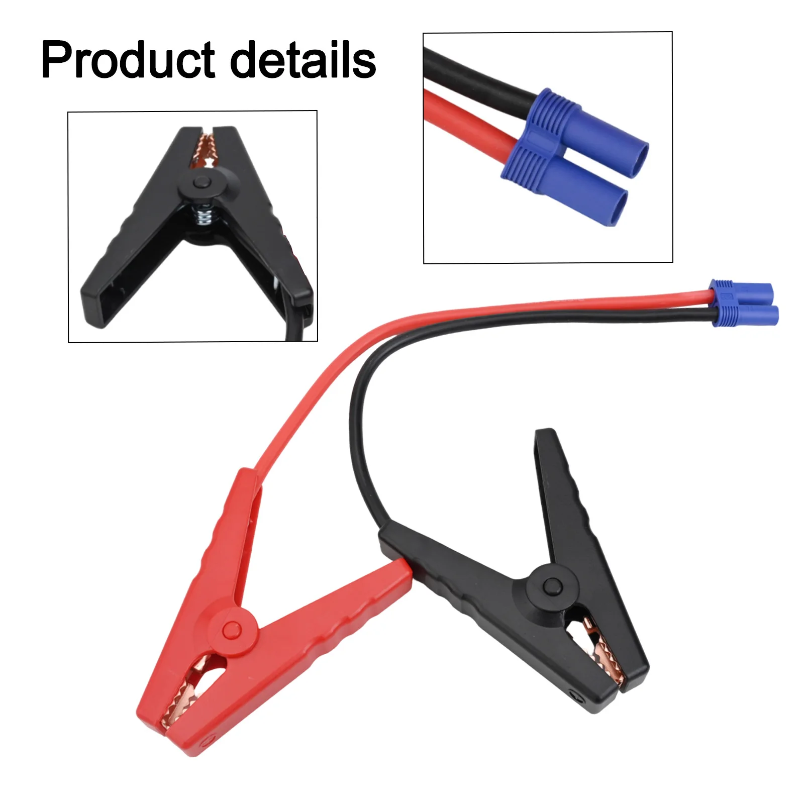 Black And Red Booster Battery Clamp Vehicle Battery Maintenance Anti-Reverse Connection Convenient Storage Clip
