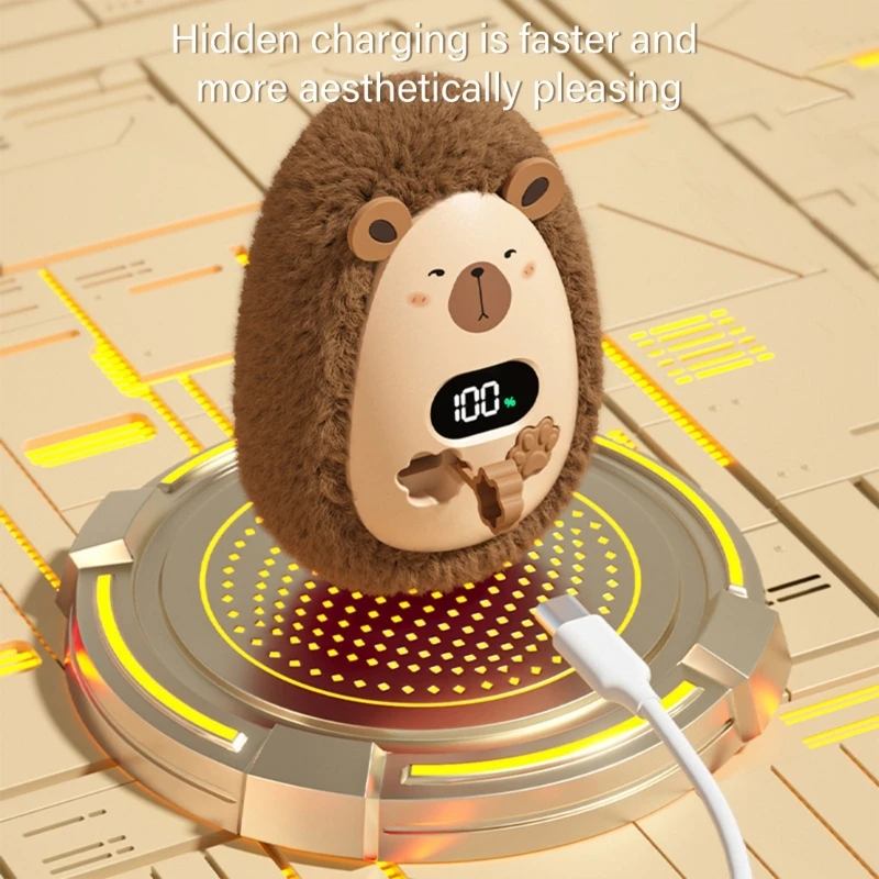 Портативная грелка для рук с 3 настройками и цифровым контролем температуры, подходит для использования в помещении, офисе, дома