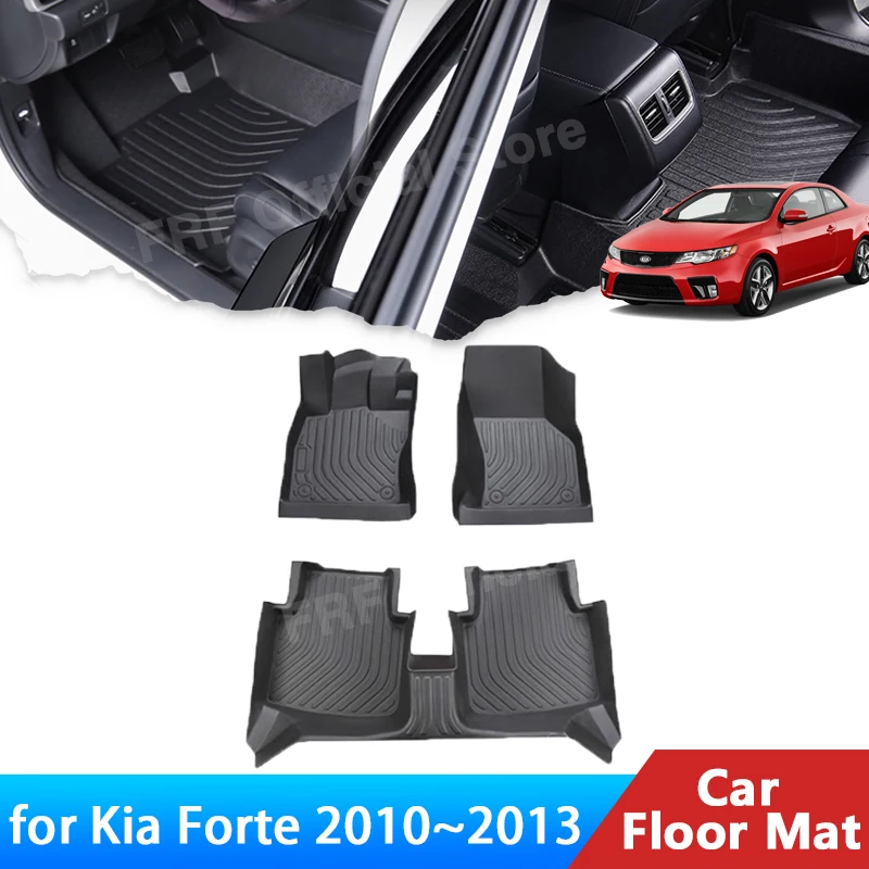 for Kia Forte Koup Cerato 1 2010 2011 2012 2013 TD Accessories Car Floor Mat Foot Panel Line Carpet Pad Waterproof Car-styling