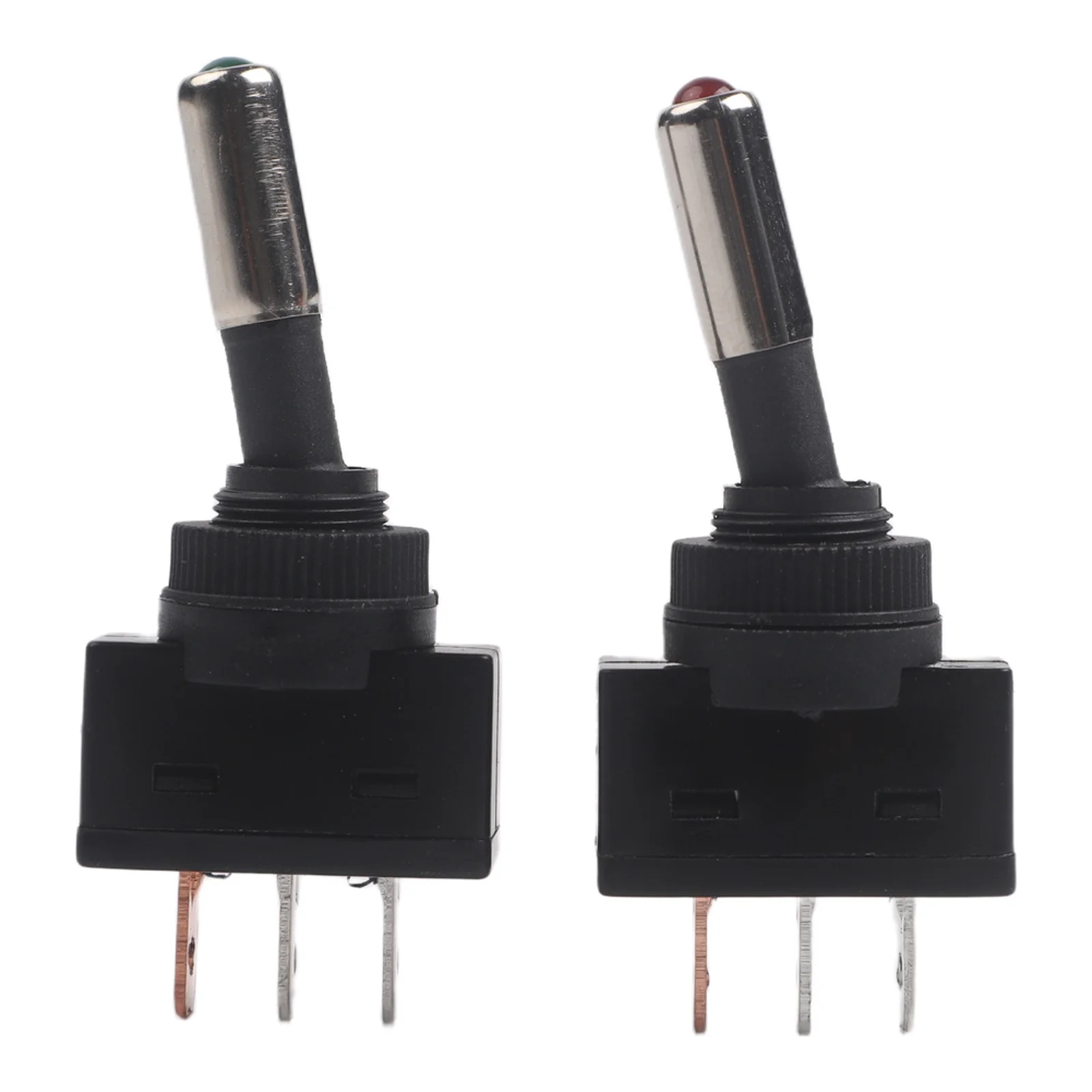 2PCS 12mm SPST LED For Toggle Switch for 12V DC Automotive Marine Applications ASW-15D 2Position 3Pin On Off Operation
