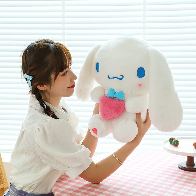 Sanrio-muñeco de peluche Kawaii de 35Cm, Kuromi My Melody, Cinnamoroll, almohada de peluche suave, decoración de la habitación, juguetes para niños,