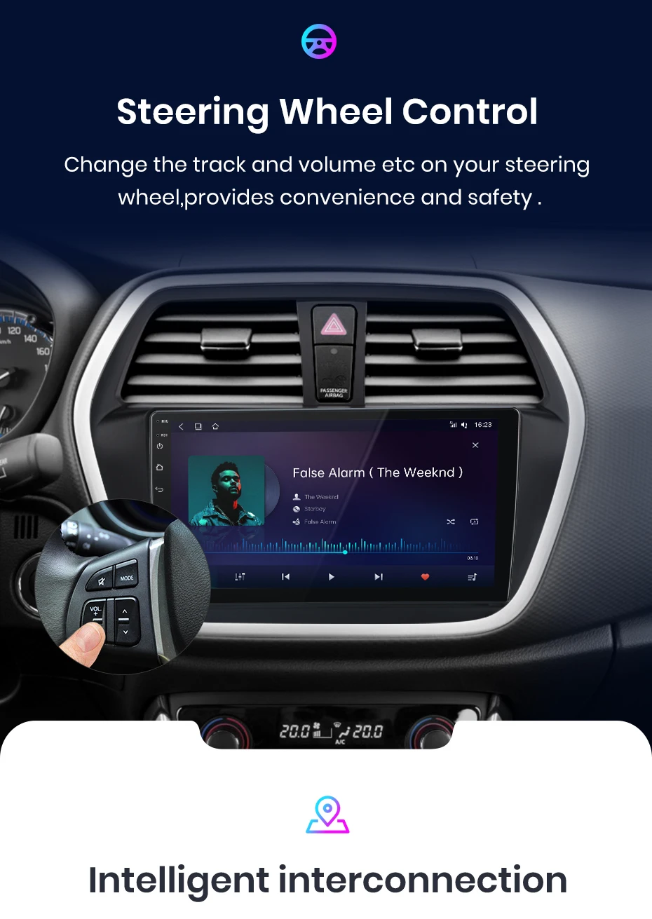 Junsun Carplay Android Auto Autoradio für Suzuki Sx4 2 S-Cross 2012 - 2016 Intelligentes System GPS Stereo Multimedia-Haupteinheit – Detail 13