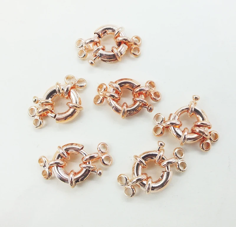 

100PCS Best quality, steering wheel, spring buckle, 12MM 2 rows, Connection Buckle For Necklace Bracelet Jewelry DIY