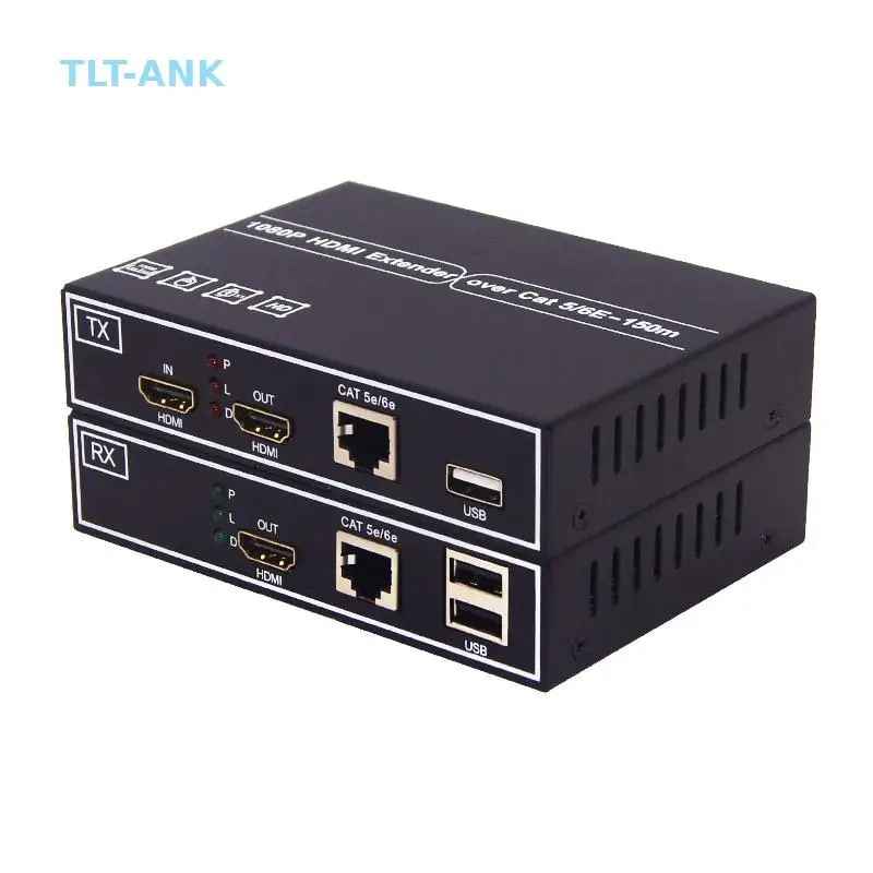 

1080P HDMI KVM Extender 150m Over CAT5e 6 7 Ethernet Cable Support 1 to 1