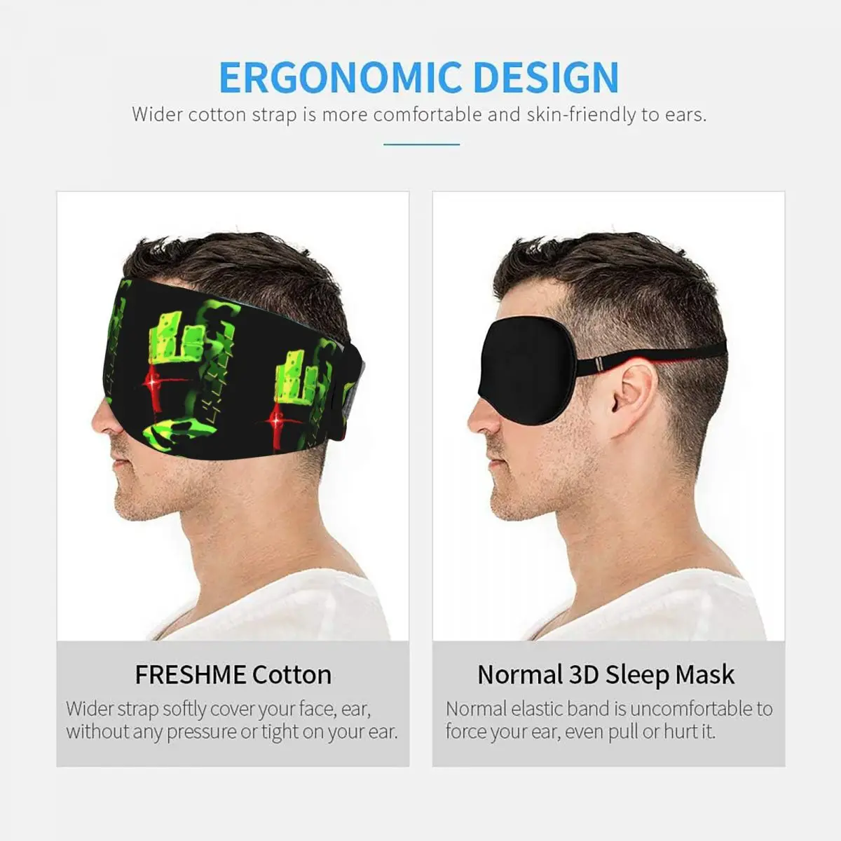 Forsaken 1x1x1x1 Headshot sleep eye mask Light Blocking Portable Eye Cover for Girls Boys Travel Party Gift Eyeshade eyepatch view 5