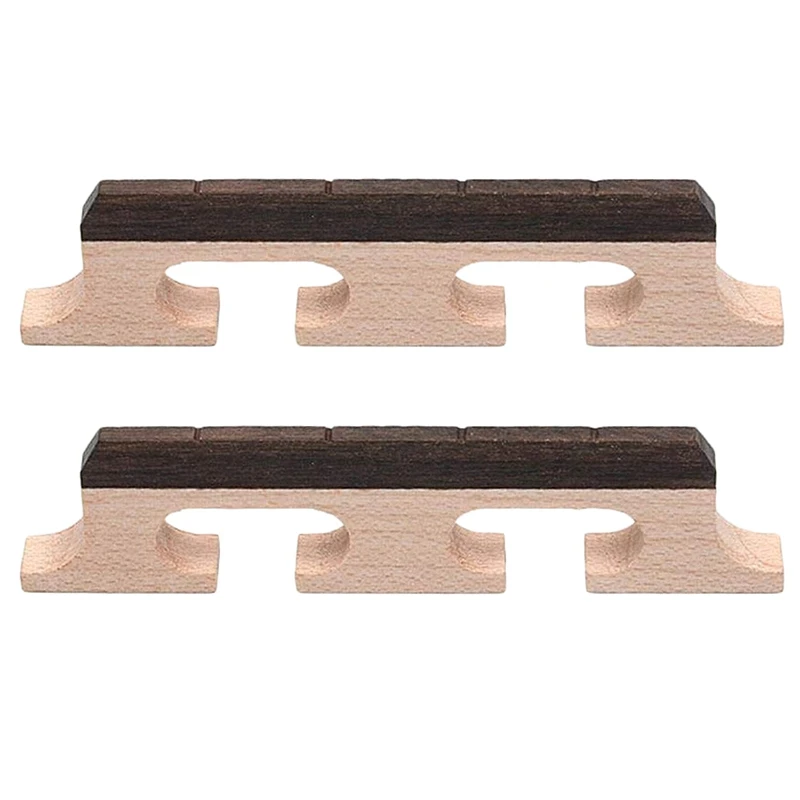 2X bagian instrumen senar jembatan pengganti Banjo 4 senar kayu Maple