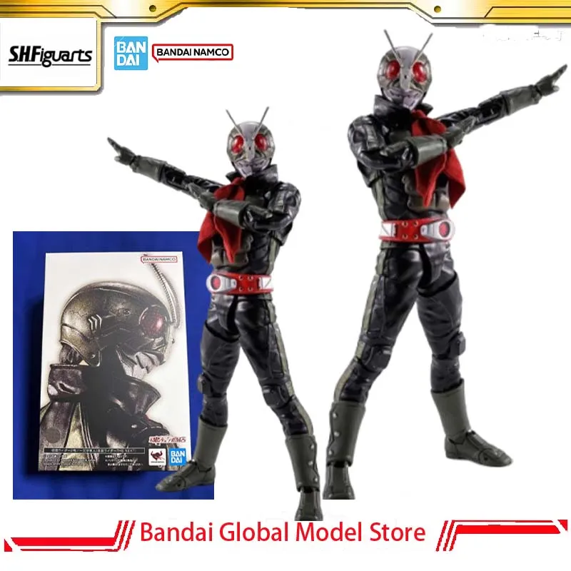 Figura de acción original de Bandai S.H.Figuarts Kamen Rider Shin Nigou, colección de figuras de acción de anime, modelo terminado, juguetes para hombres, regalos de Navidad