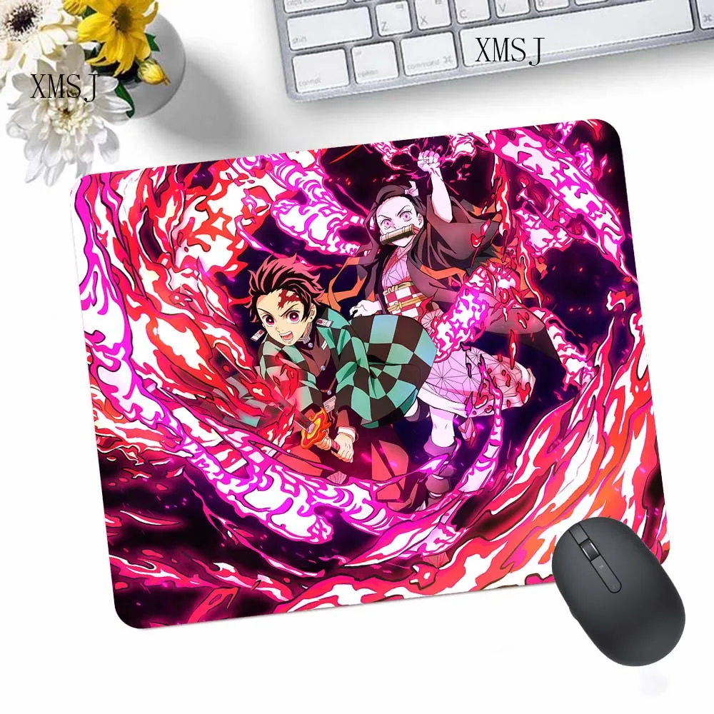 Tanjiro Kamado Mouse Pad Anime Demon Slayer Laptop Deak Mat Gaming Accessories Small Mouse Pad PC Gamer Waterproof Keyboard Mat