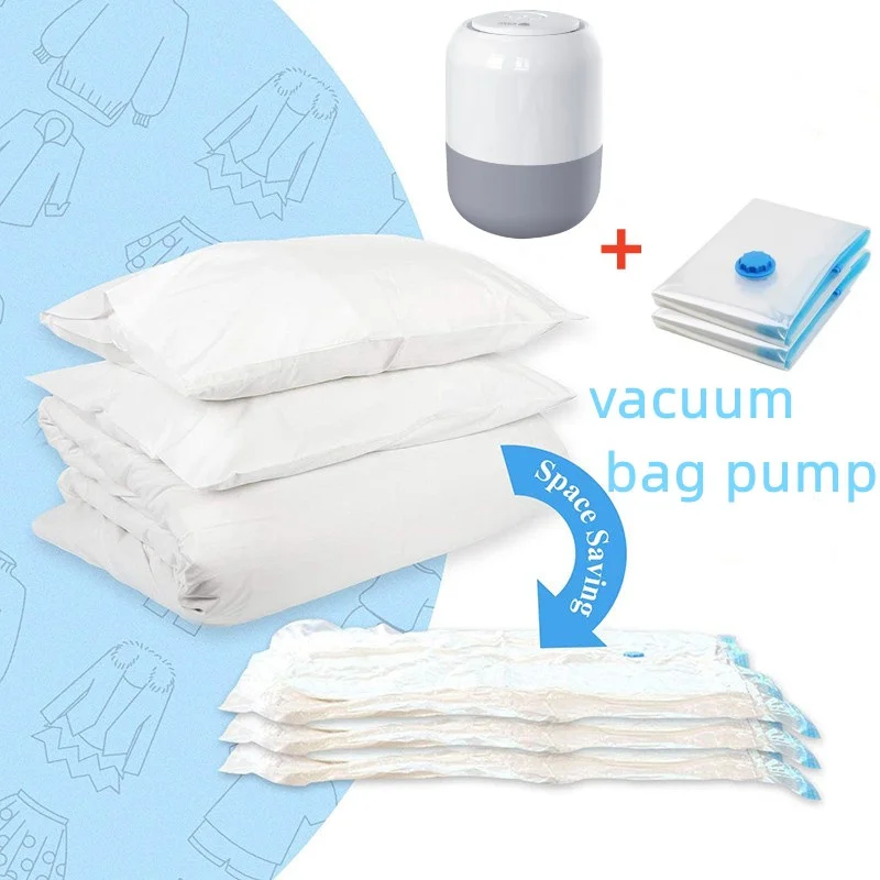Vacuum Storage Bags More Space Save Compression Travel Seal Zipper for Clothes Pillows Bedding Closet Home Organizer