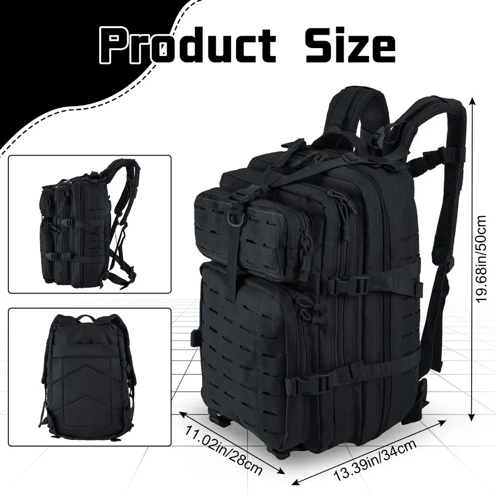 New 45L Outdoor Camping Backpack Men Fishing Lure Rod Box BagHunting Multi- Tactical Bags Fishing