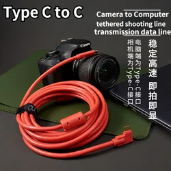 Type-C Digital Camera Data Transfer Cable Dual USB-C Cord Canon EOS R RP Sony A7R3 A7R4 Laptop Computer Camera Online Shoot Line