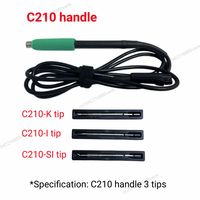 C210 Handle with 3 Tips For T210 Replacements Compatible for Jbc Sugon Aifen A9/A9pro/A902/T26d/T3602 Soldering Station