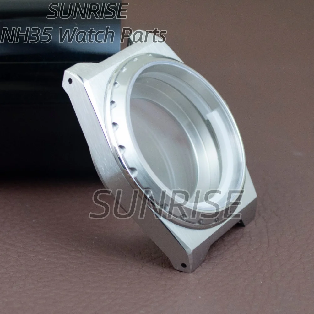 

For VC222 NH35 Case 316L Stainless Steel Watchband Sapphire Glass NH35 NH36 Automatic Movement Rose Gold Silver Men Watch Case