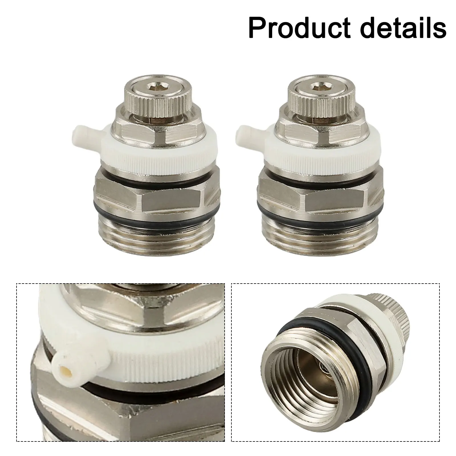 Automatic Air Vent Valve for Heating Systems 2 Pack Brass 3/4 Inch Self Bleeding Radiator Valve with Leak Prevention