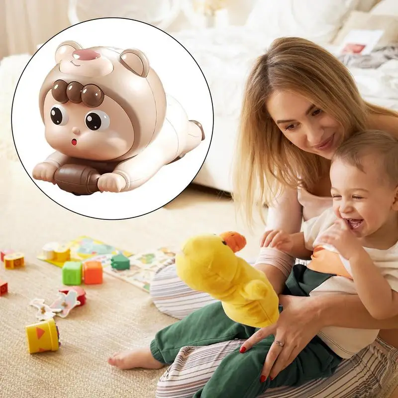 Baby Crawling Toys with Music Electric Baby Doll Toy for Toddler Learn To Climb Educational Toddler Moving Toy 0-6-12Months Gift