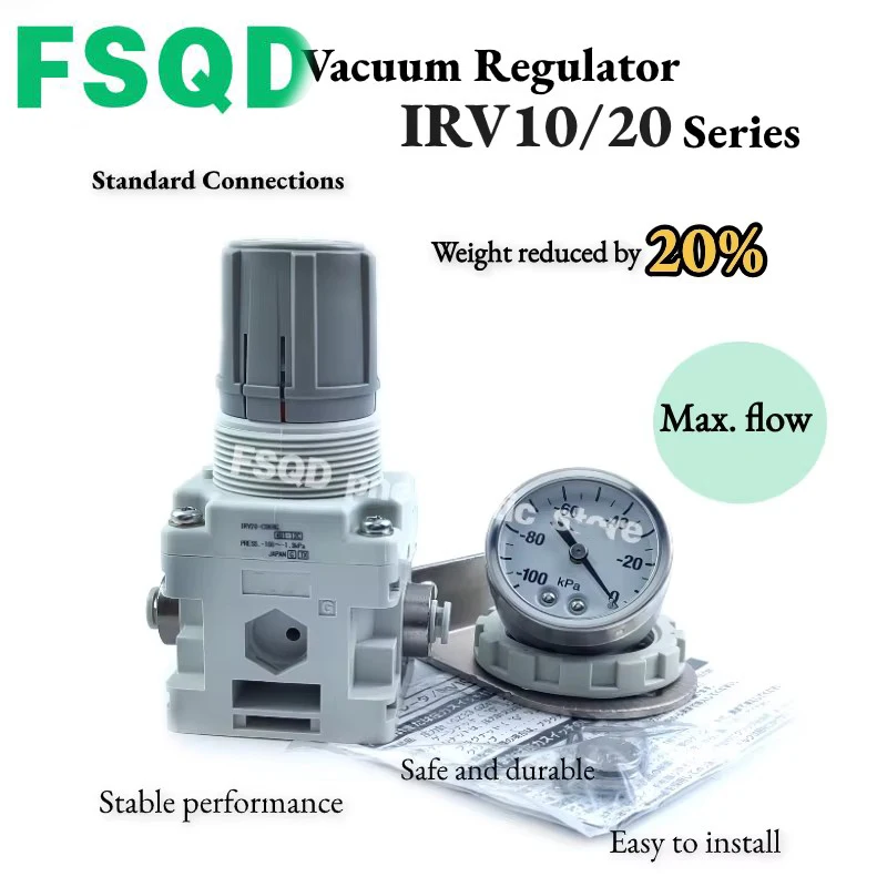 

IRV10 IRV20-01BG 01B 02BG 02B C06B C08B C10B LC06B LC08B LC10B Вакуумный регулятор серии IRV Пневматический инструмент