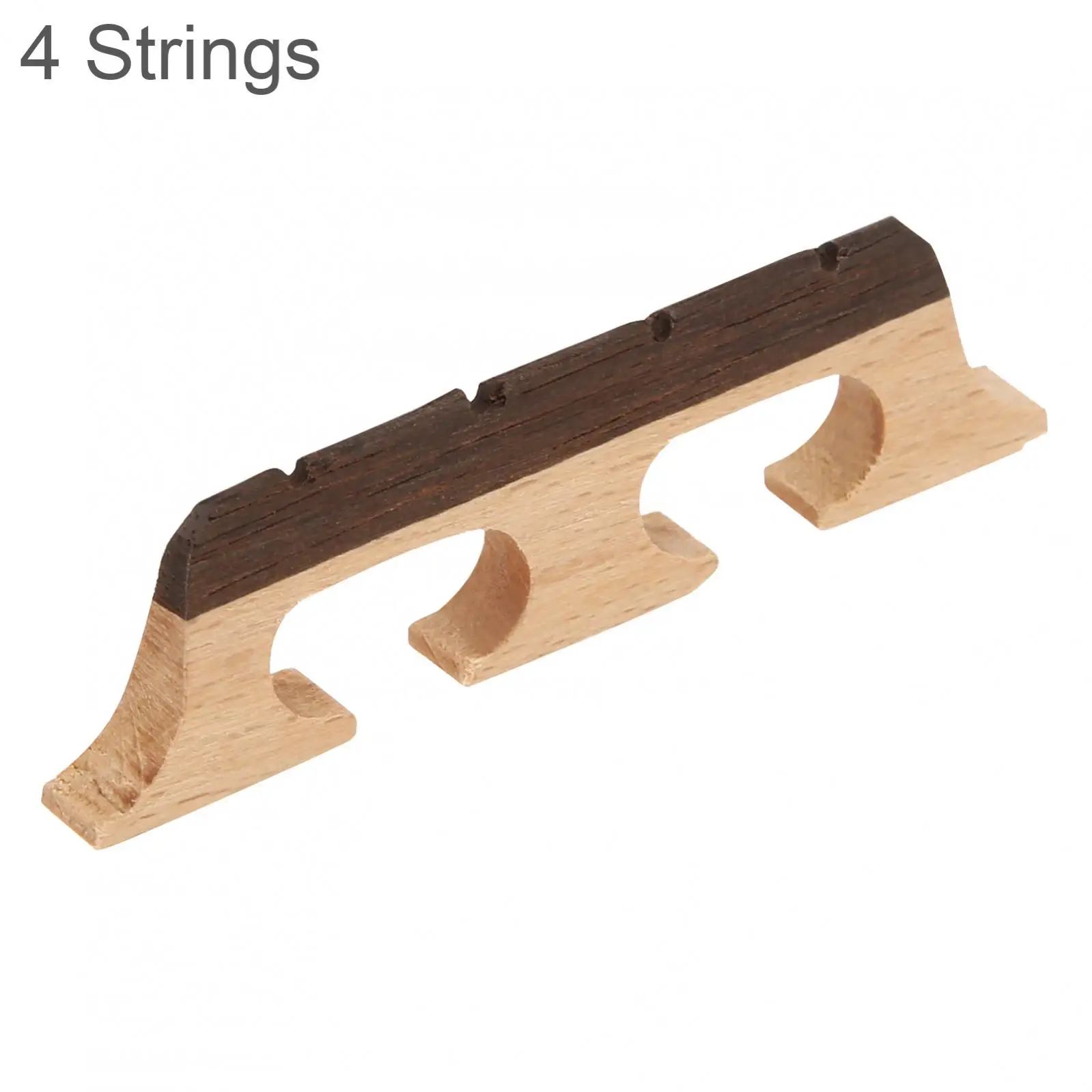 4 / 5 / 6 Strings Maple Ebony Standard Banjo Bridge, Wooden Banjo Saddle for Stability and Clear Tone Transmission