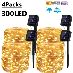 7M/12M/22/32M Zonne-Energie Led Sprookjeslicht Outdoor Festoen Led Waterdichte Slinger Lampjes Kerstfeest Tuin Solar Lamp Decor