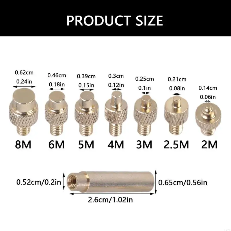 Threaded Knurled Heating Head For 3D Printer Insertnut Implant Connector Insert
