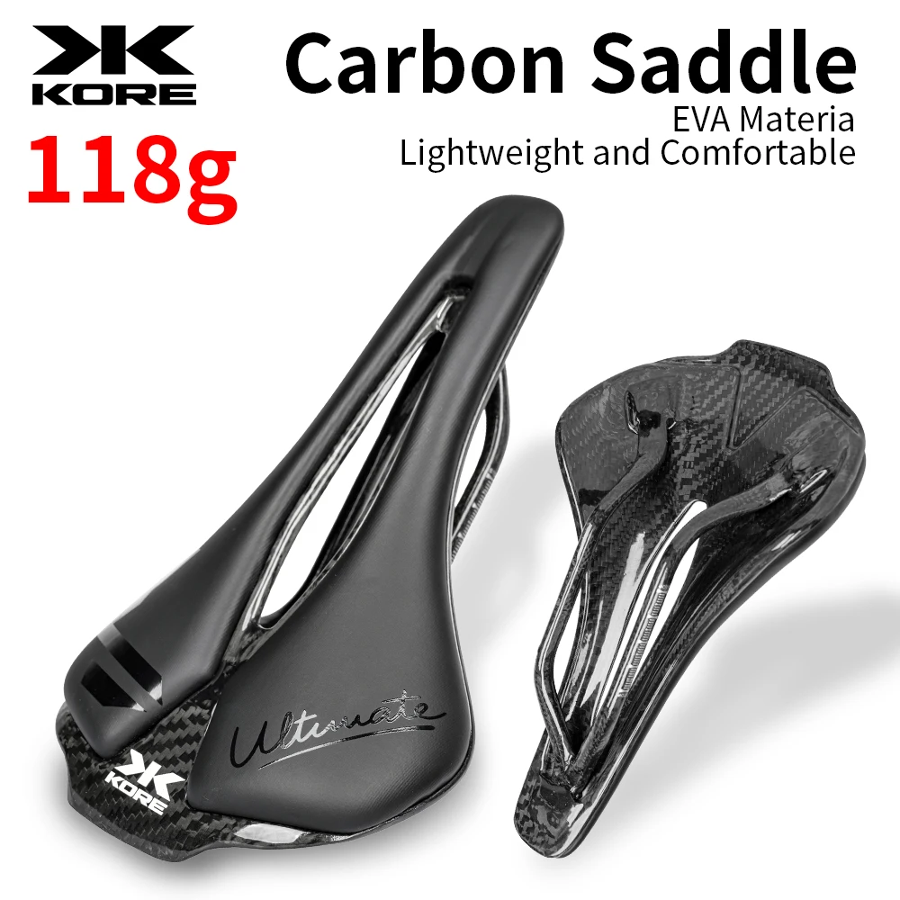 

Велосипедное карбоновое седло около 118 г для шоссейных велосипедов, материалы EVA 255X150 мм, удобные легкие зимние аксессуары для велоспорта