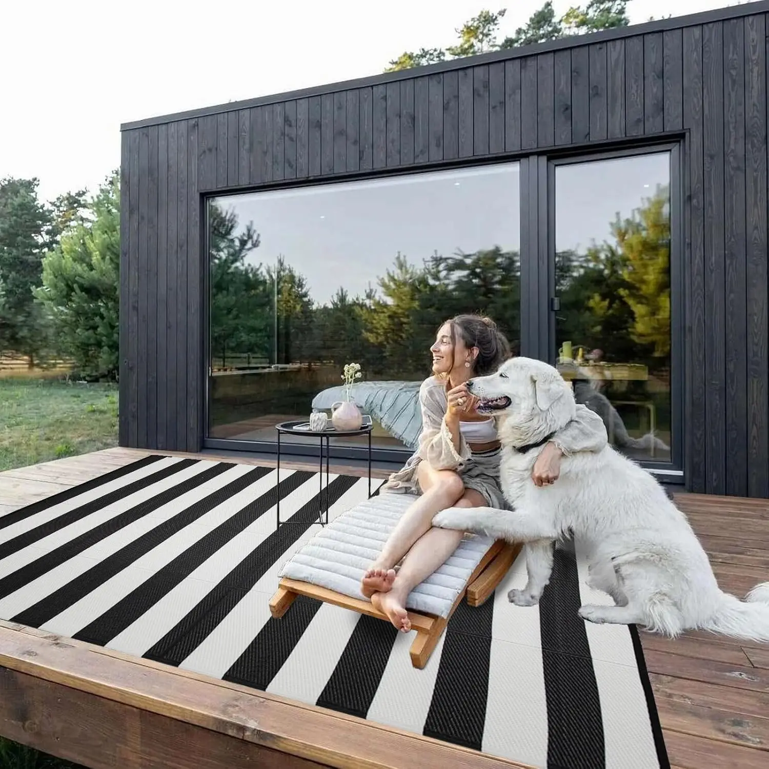 

Уличный коврик 6x9 футов, двусторонний пластиковый соломенный коврик для патио, водонепроницаемый большой ковер для автодома, кемпинга, двора, террасы