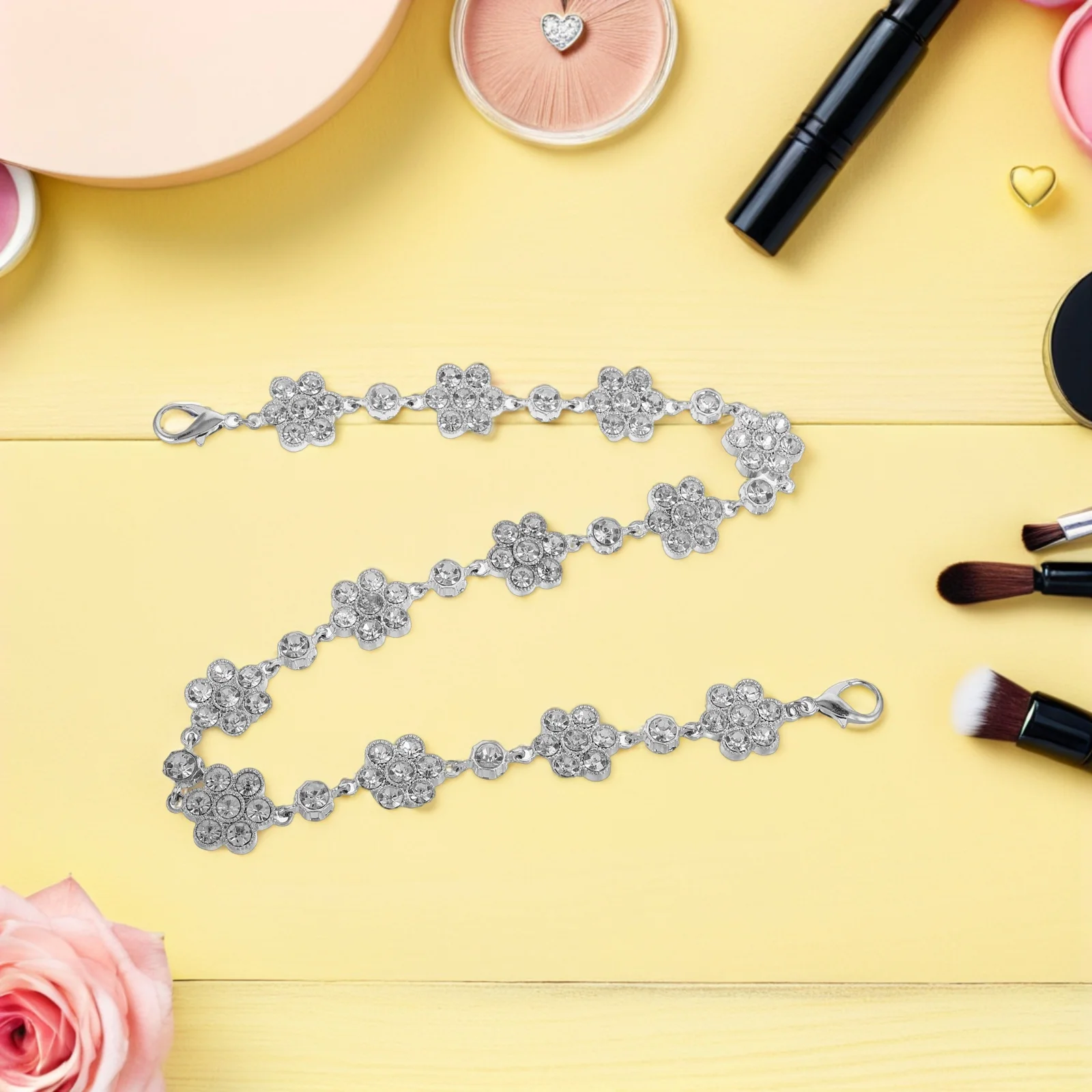 2 шт., сменная цепочка для кошелька со стразами, регулируемый широкий металлический ремешок для сумки, удлинитель кошелька через плечо, декоративные цепочки для сумок