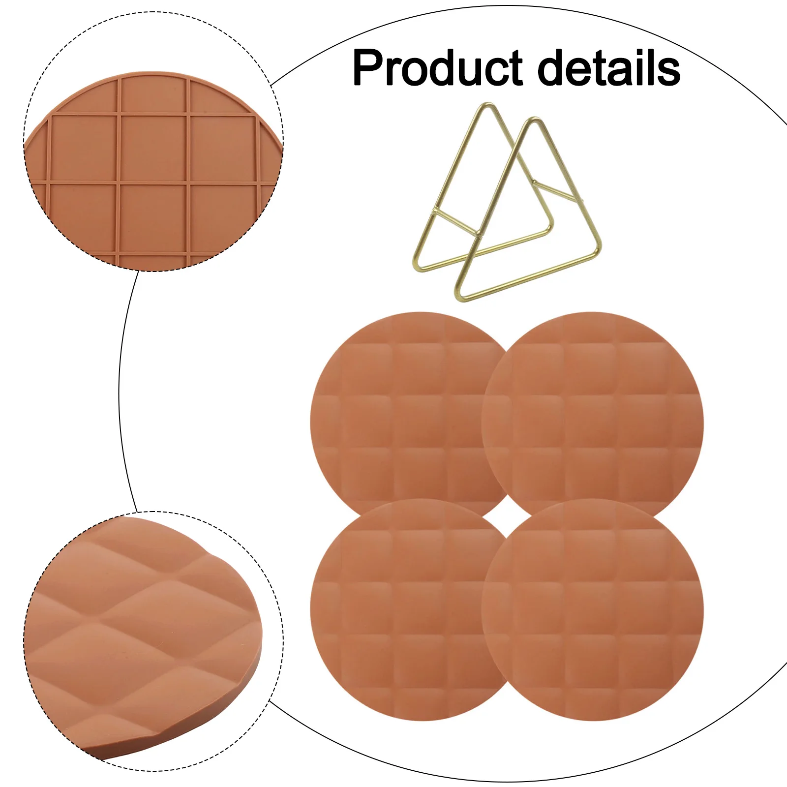 

Dining Events Non-Slip Table Mats Heat-Resistant Mats Round Silicone Table Mat Set Dining Table Accessory Easy To Clean