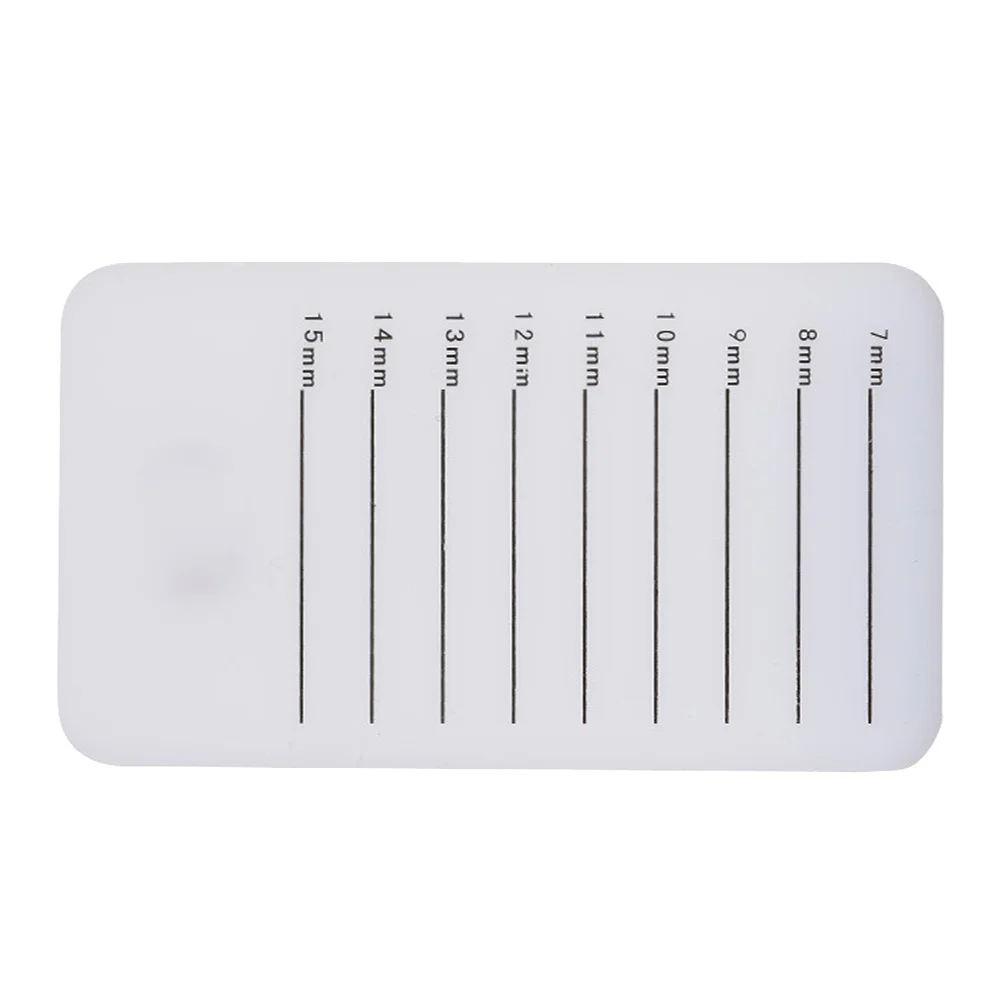 Eyelash Extensions Tray Transparent with Scale False Lashes Holder Smooth Surface for Grafting Eyelash Pads Easy Pick Up Tool