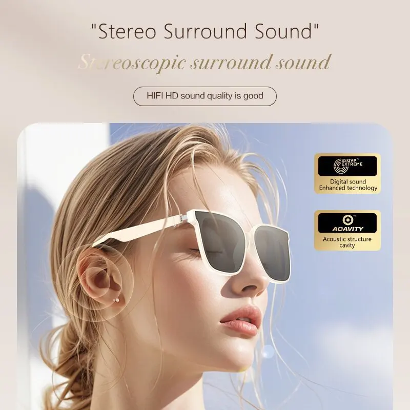 Vintage Square Sunglasses Women Oversized Sunglass Men Retro Black Sun Glasses Shades Goggle UV400 smart bluetooth glasses