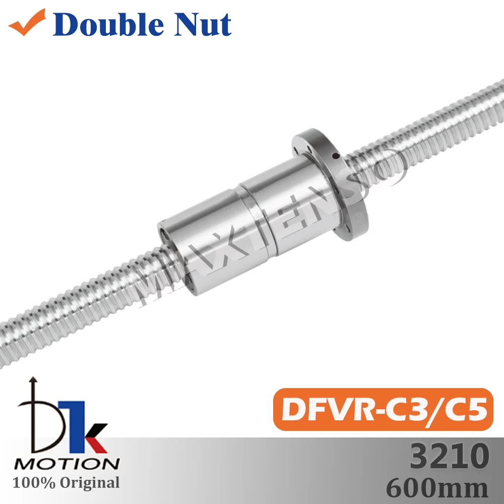DTK DFVR3210 Ground C3 C5 Ball Screw R32 Lead 10mm OFU DFU Double Nut High Precision Flange High Speed Low Noise Heay Load Grind