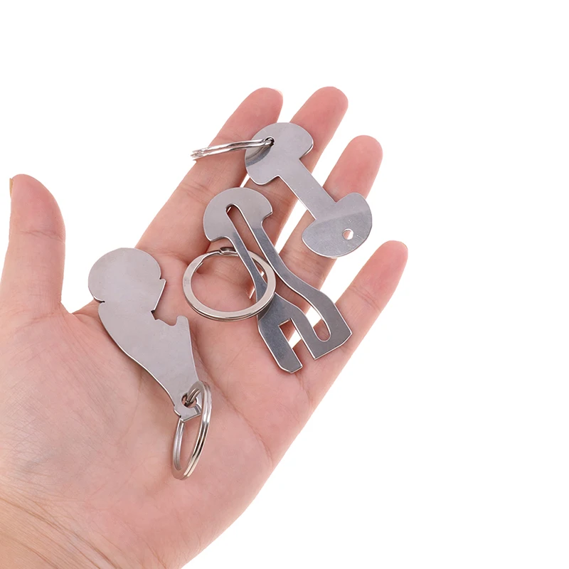 New 1pc Key Ring Coin Holder Keychain Shopping Trolley Tokens Multifunctional Shopping Cart Accessories Tool